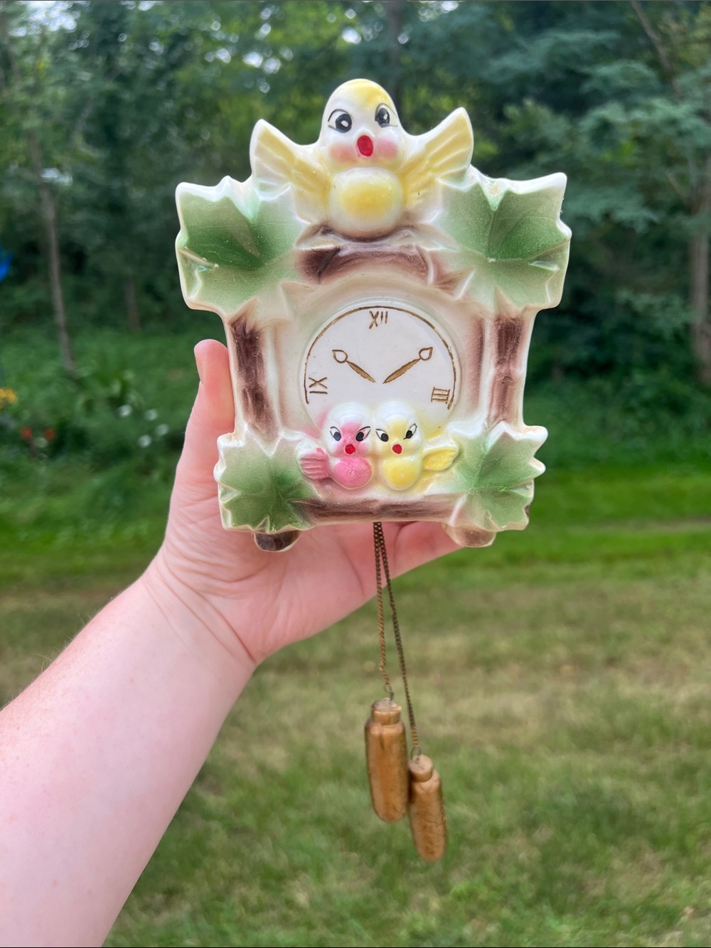 Vintage Kitsch Anthropomorphic Birds Cuckoo Clock Wall Pocket Dee Bee Co Imports